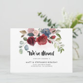 Floral Adreswijziging Verhuizing Aankondiging (Staand voorkant)