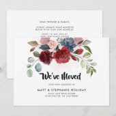 Floral Adreswijziging Verhuizing Aankondiging (Voorkant / Achterkant)