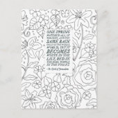 Floral Adult Coloring Saint Quote Briefkaart (Voorkant)