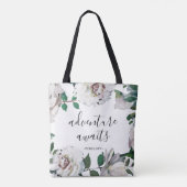  Floral Adventure wacht met Naam Tote Bag (Achterkant)