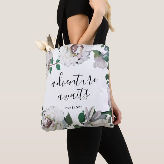  Floral Adventure wacht met Naam Tote Bag (Dichtbij)