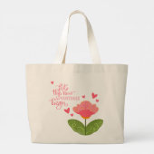  Floral Adventures Quote Inspirivity Naam Grote Tote Bag (Achterkant)