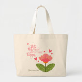  Floral Adventures Quote Inspirivity Naam Grote Tote Bag (Voorkant)