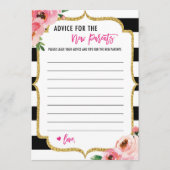 Floral Advice for the New Parents Baby shower Card Advieskaart (Voorkant)