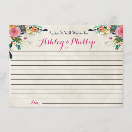 Floral Advice-Kaarten voor het paar Advieskaart