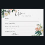 Floral Advice voor de bruid om kaarten te zijn<br><div class="desc">Prachtige florale advieskaarten voor de bruid. Voor een meer geavanceerde aanpassing van dit ontwerp,  bijvoorbeeld het wijzigen van de lay-out,  het lettertype of de tekstgrootte,  klikt u hierboven op de knop "AANPASSEN". Neem contact met mij op voor alle vragen.</div>