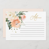 Floral Advice voor mam-tot-zijn Uitnodiging (Voorkant / Achterkant)