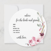Floral Advice Wedding Shower Advice Kaart (Voorkant)