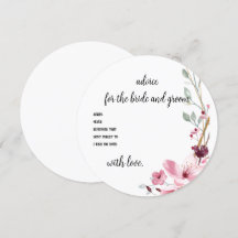 Floral Advice Wedding Shower Advice Kaart