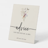 Floral Advice Wedding Sign Reclamebord Met Voetstuk (Voorkant)