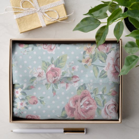 Floral  afdrukken tissuepapier (Geschenk)