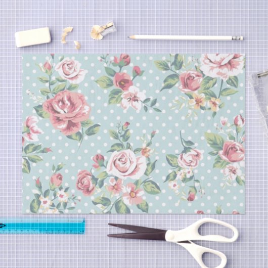 Floral afdrukken tissuepapier (Craft)