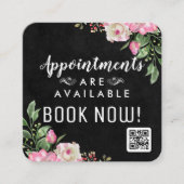 Floral Afspraak Boekingen | QR-code Afsprakenkaartje (Voorkant)