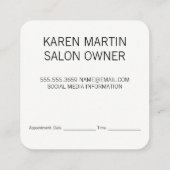 Floral Afspraak Boekingen | QR-code Afsprakenkaartje (Achterkant)