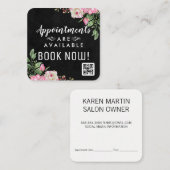 Floral Afspraak Boekingen | QR-code Afsprakenkaartje (Voorkant / Achterkant)