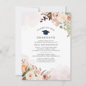 Floral Afstudeerder Party Afstuderen 2025 Kaart (Voorkant)