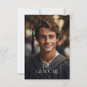 Floral Afstudeerder Pet Dank u kaart (Achterkant)