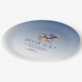 Floral Afstudeerder Pet Dank u kaart Papieren Bordje (Gekanteld)