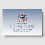 Floral Afstudeerder Pet Graduation Party Invitatio Gastenboek (Voorkant)