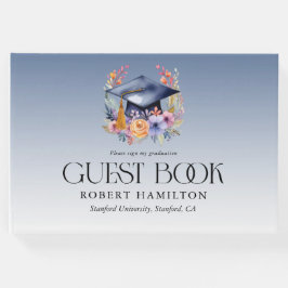 Floral Afstudeerder Pet Graduation Party Invitatio Gastenboek