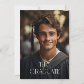 Floral Afstudeerder Pet Graduation Party Invitatio Kaart (Achterkant)