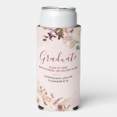 Floral Afstuderen 2024 Script gepersonaliseerde pa Seltzer Blikjeskoeler (Seltzer Voorkant)