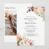 Floral Afstuderen 2025 Afstudeerder Fotofeest Kaart (Voorkant / Achterkant)