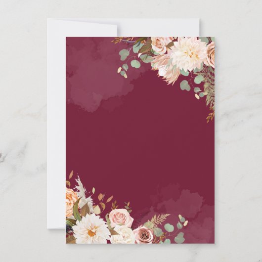 Floral Afstuderen 2025 Botanische Partij Kaart (Achterkant)