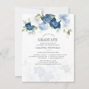 Floral Afstuderen 2025 Rustic Afstudeerder Party Kaart