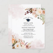 Floral Afstuderen 2025 Uitnodiging (Voorkant / Achterkant)