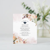 Floral Afstuderen 2025 Uitnodiging (Staand voorkant)