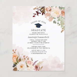 Floral Afstuderen 2025 Uitnodiging