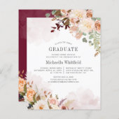 Floral Afstuderen 2025 Uitnodiging (Voorkant / Achterkant)