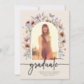 Floral Afstuderen aankondiging (Voorkant)