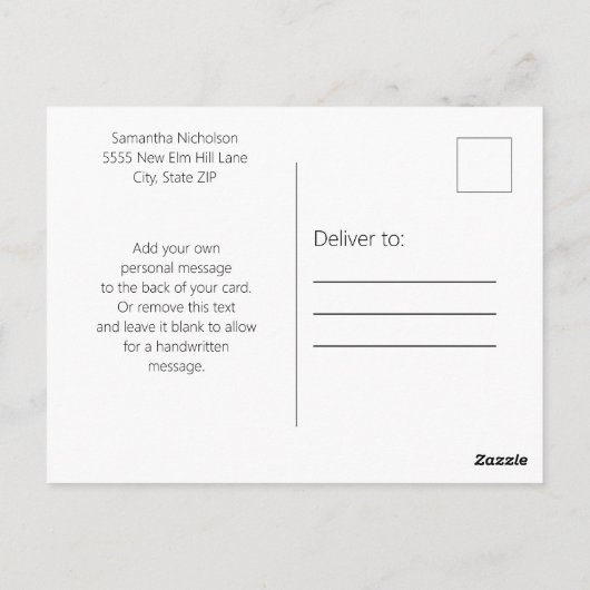 Floral Afstuderen Aankondiging Opslagdatum Foto Briefkaart (Achterkant)