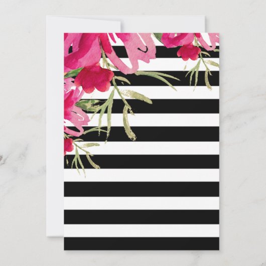 Floral Afstuderen dank u fotokaart Aankondiging (Achterkant)