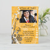 Floral Afstuderen Invite Class of 2012 Kaart (Staand voorkant)