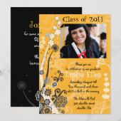 Floral Afstuderen Invite Class of 2012 Kaart (Voorkant / Achterkant)