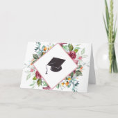 Floral Afstuderen Kaart (Voorkant)