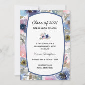 Floral Afstuderen Kaart (Voorkant)