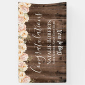 Floral Afstuderen Rustic Barn Wood Spandoek (Verticaal)