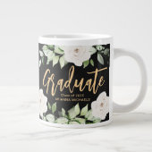 Floral Afstuderen Script tweezijdig zwart Grote Koffiekop (Rechts)