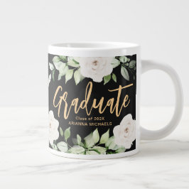  Floral Afstuderen Script tweezijdig zwart Grote Koffiekop