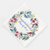 Floral Afstuderen Servet (Hoek)