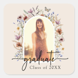 Floral Afstuderen Sticker