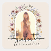 Floral Afstuderen Sticker (Voorkant)