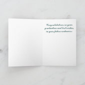 Floral Afstuderen Wenskaart Kaart (Binnen)