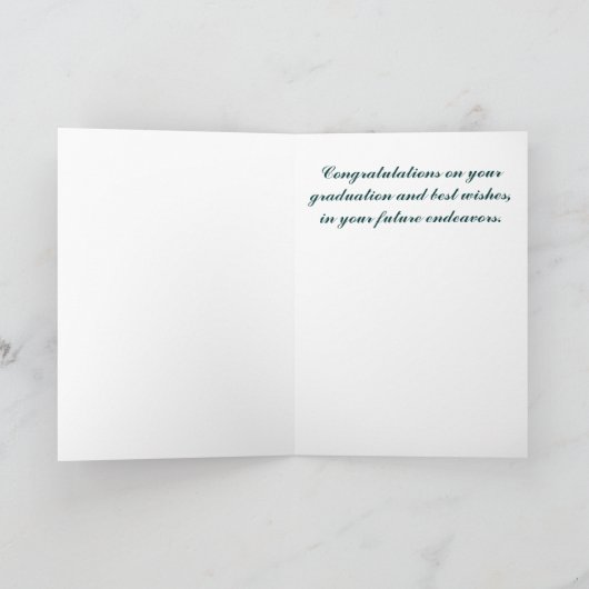 Floral Afstuderen Wenskaart Kaart (Binnen)