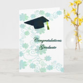 Floral Afstuderen Wenskaart Kaart (Gele Bloem)