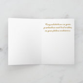Floral Afstuderen Wenskaart Kaart (Binnen)